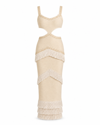 Collobrières Fringe Gown