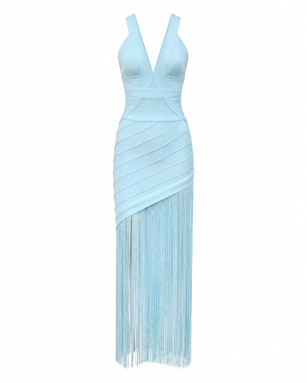 Lavandou Fringe Gown