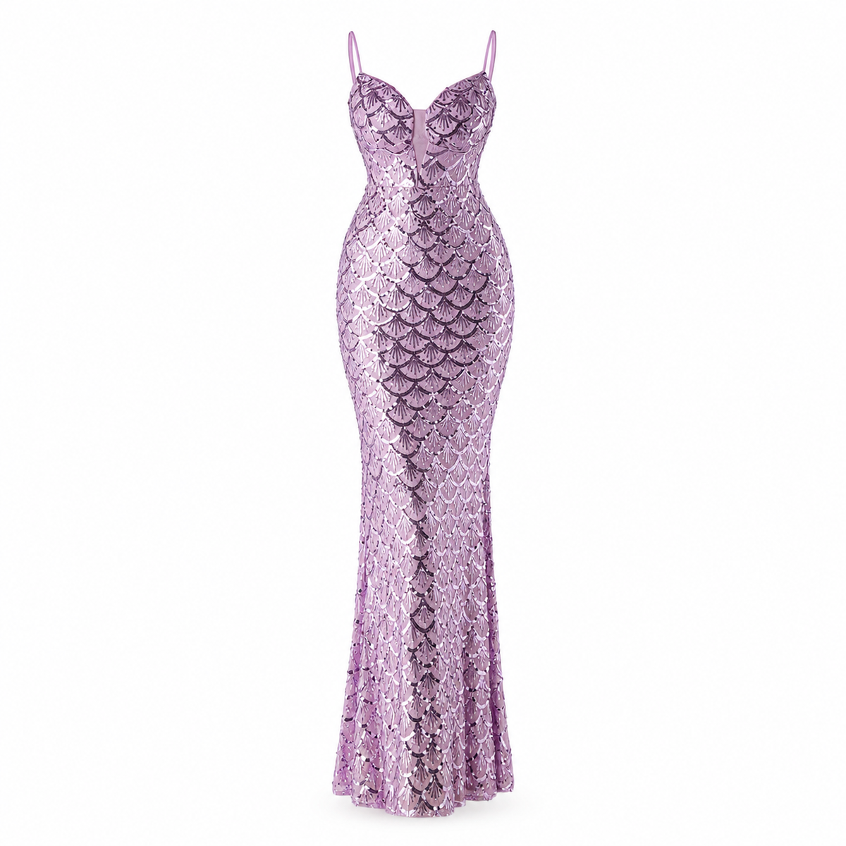 Saorge Sequin Fishtail Gown