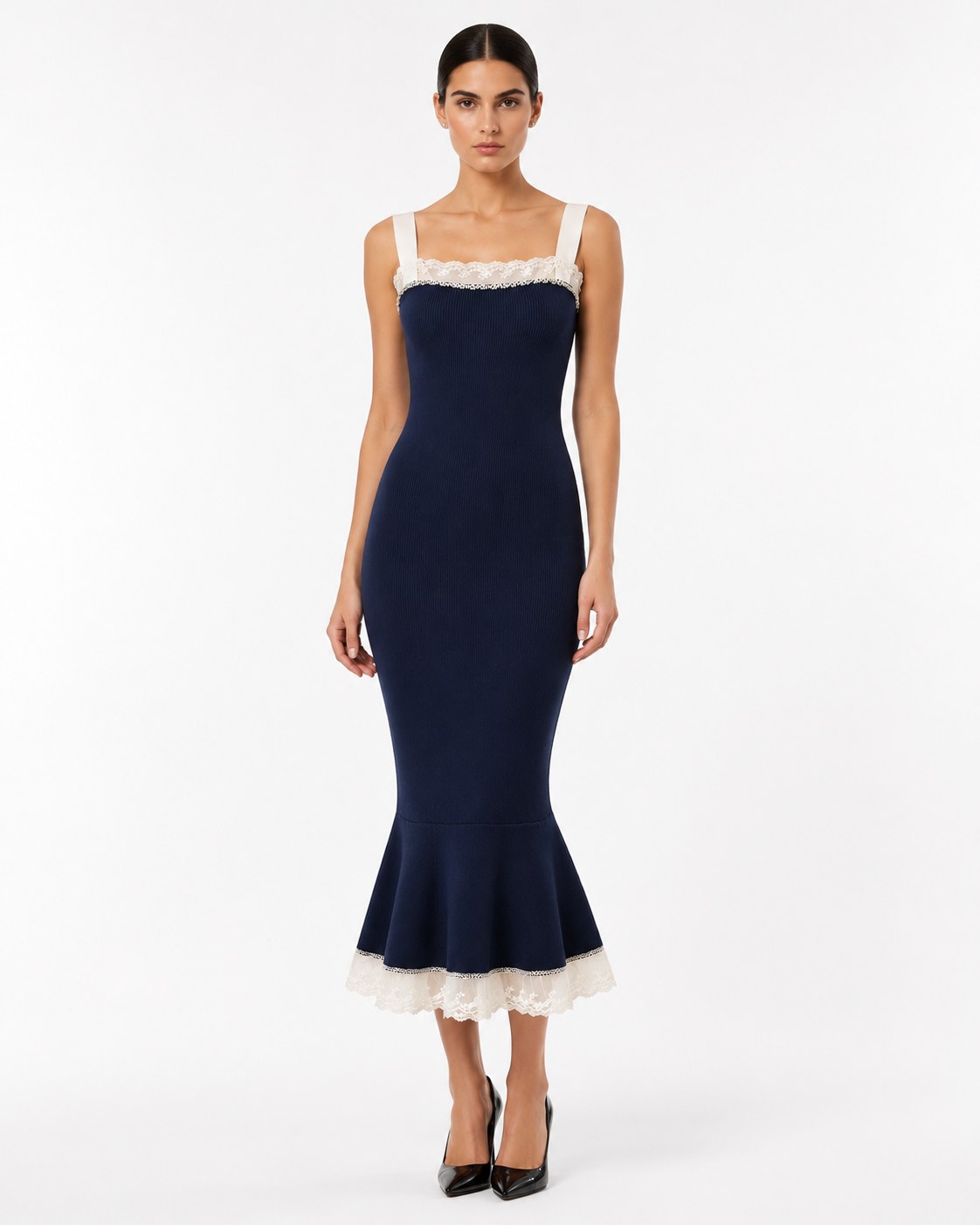 Corniche Fishtail Maxikleid