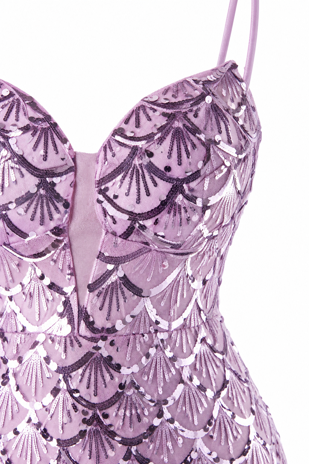 Saorge Sequin Fishtail Gown