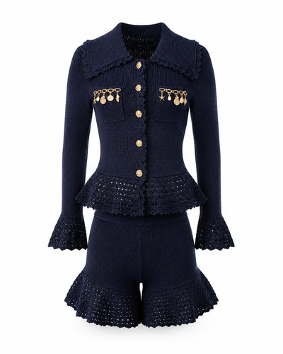 Completo in Maglia Garoupe con Peplo