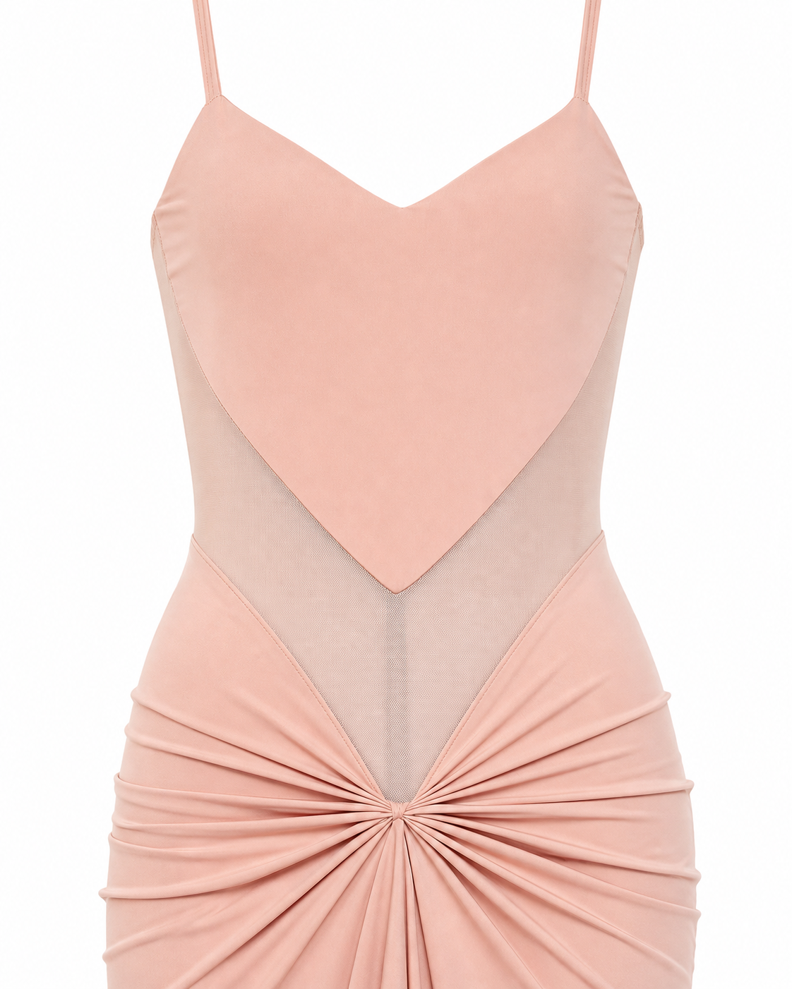 Puget Draped Mesh Gown
