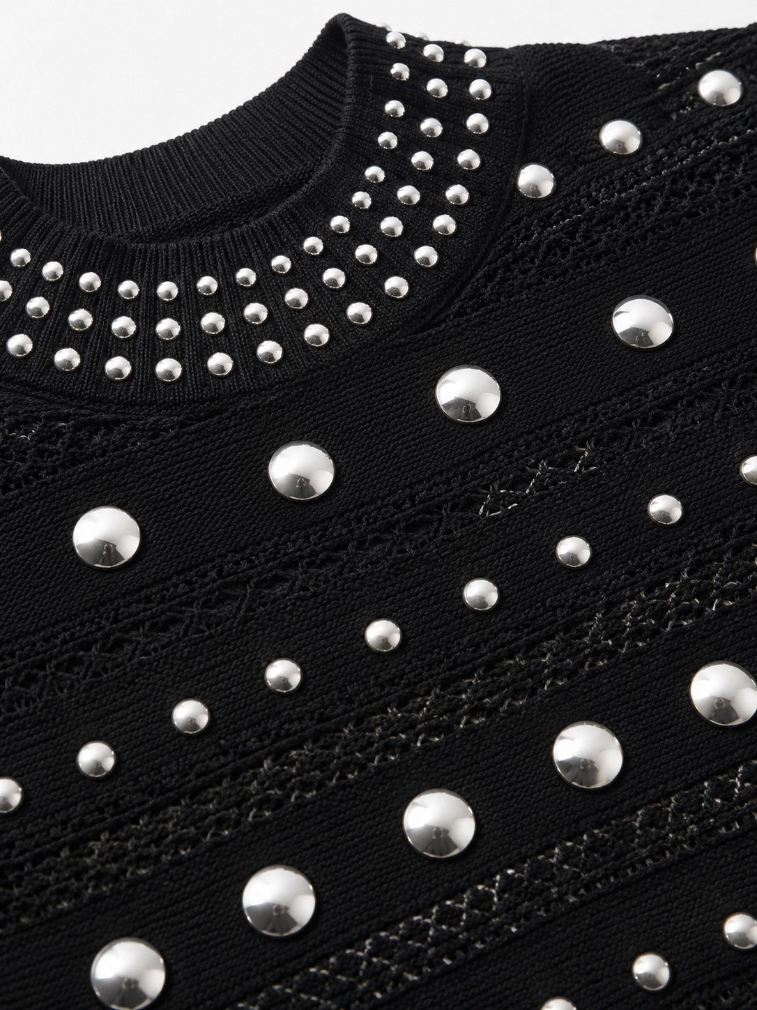 Vestido largo cola de pez negro con perlas Frioul