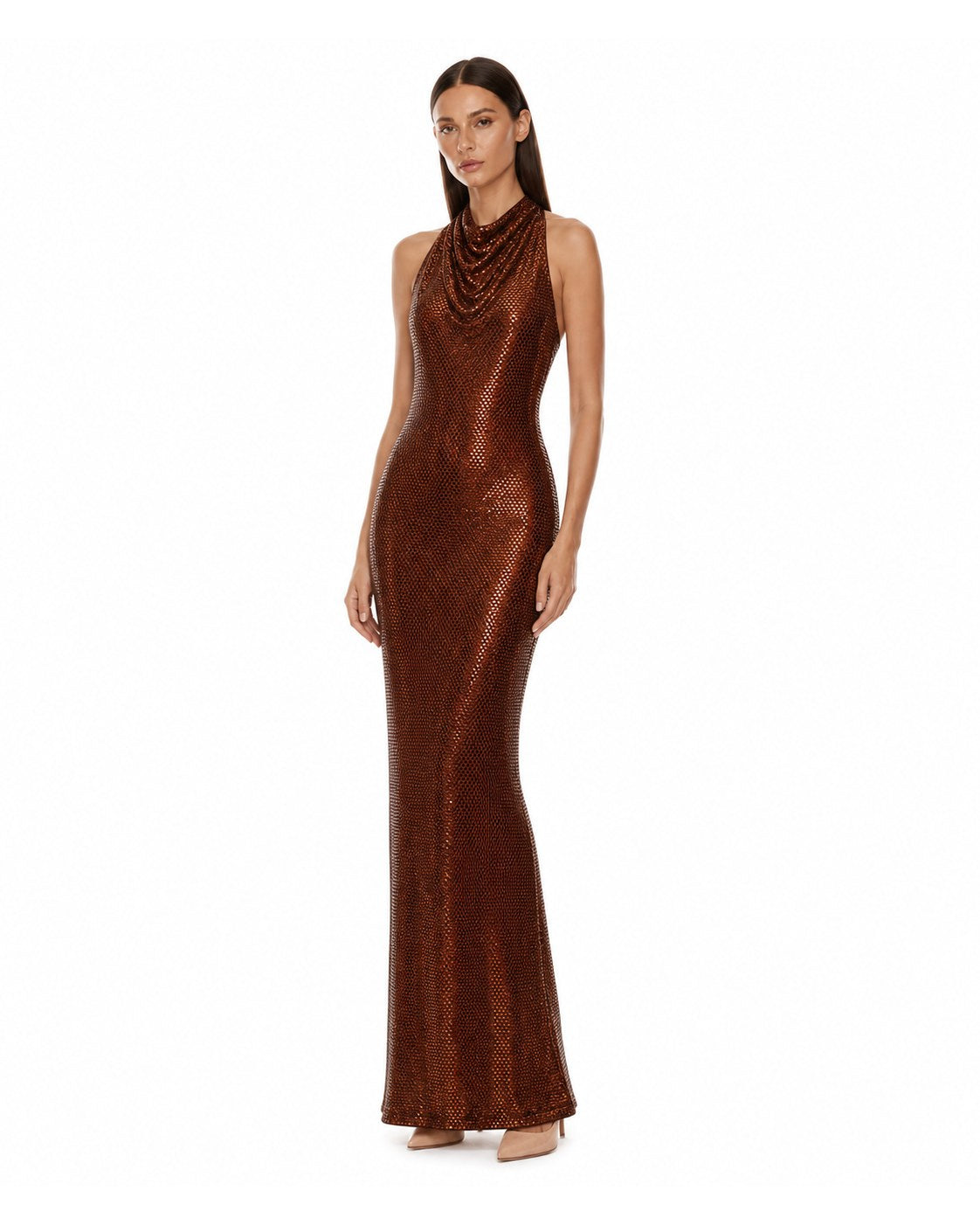 Ramatuelle Sequin Column Gown