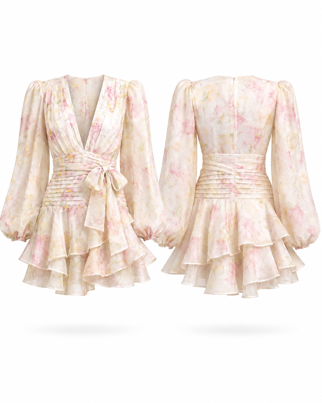 Rayol Watercolour Floral Mini Dress