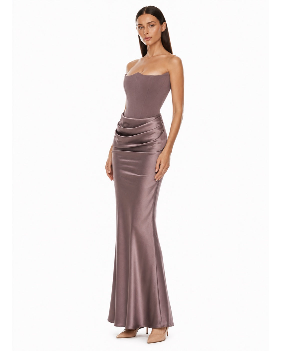 La-Môle Taupe Gown
