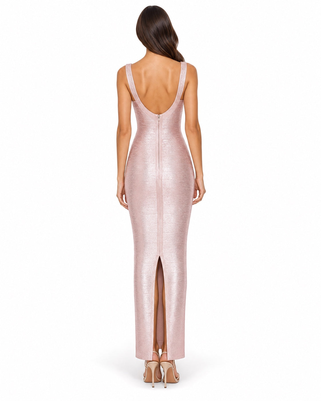 Auron Metallic Gown