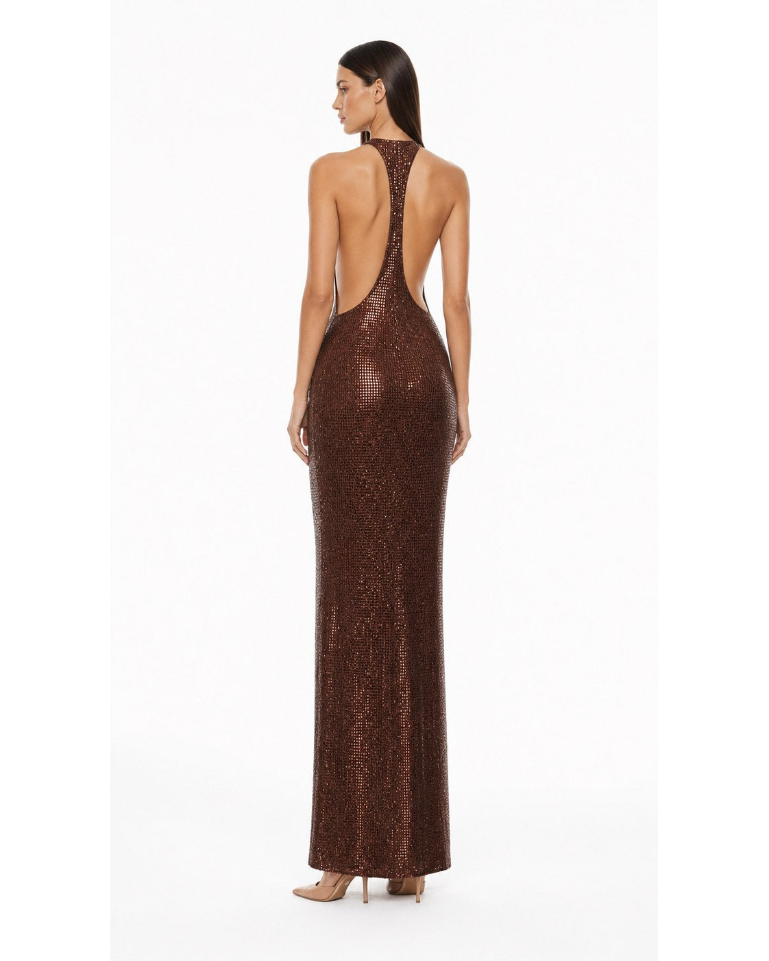 Ramatuelle Sequin Column Gown
