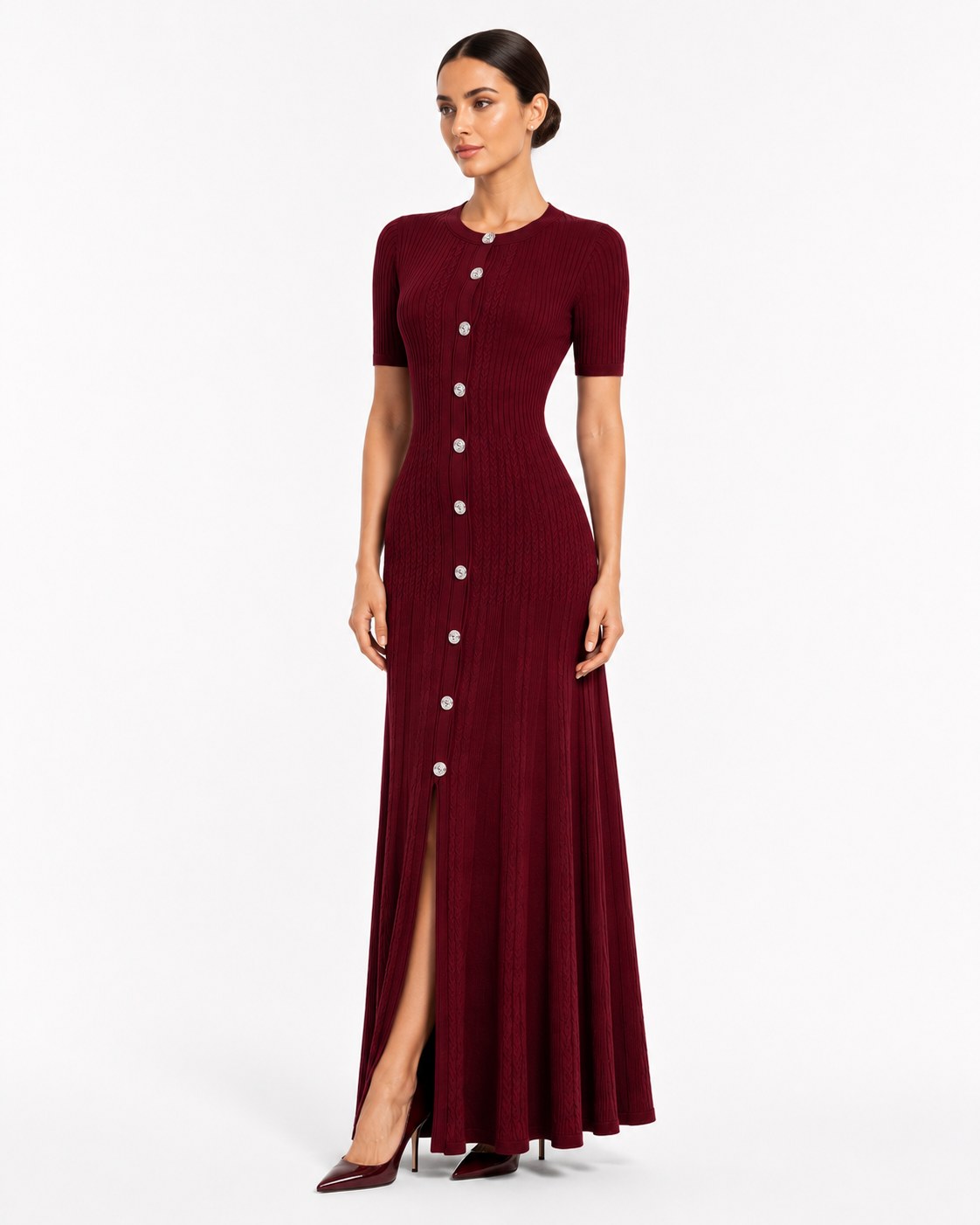 Argentière Strick-Maxikleid