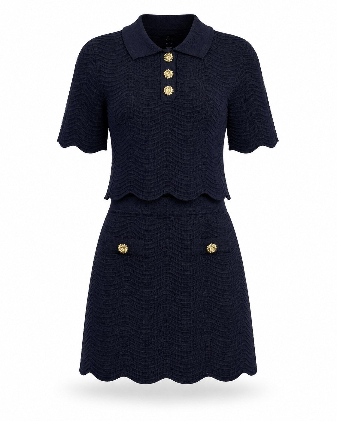 Miramar Scalloped Knit Set