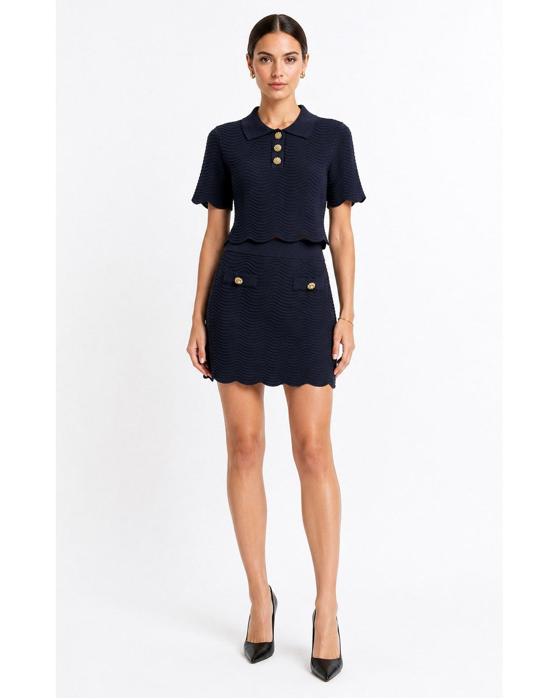 Miramar Scalloped Knit Set