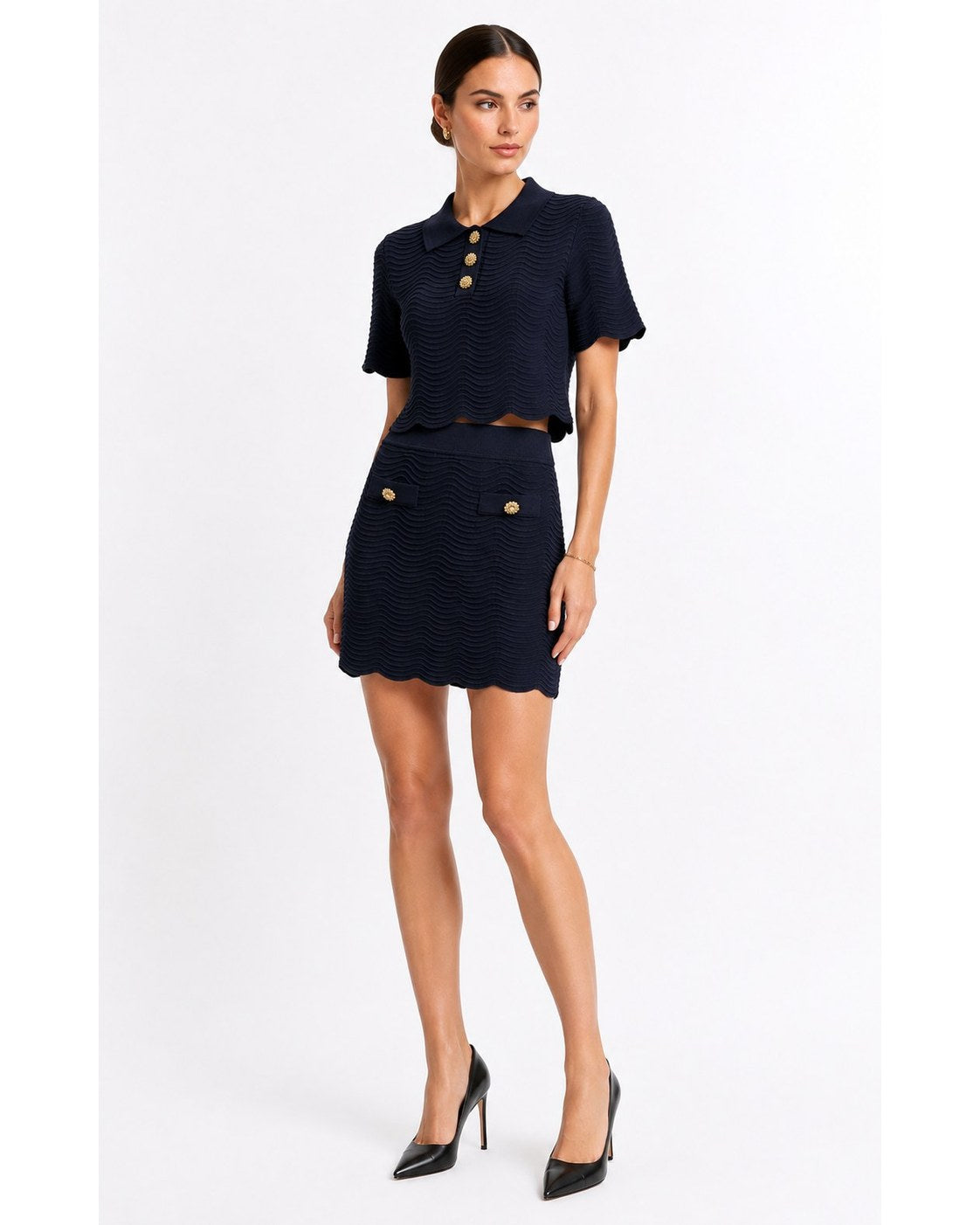 Miramar Scalloped Knit Set