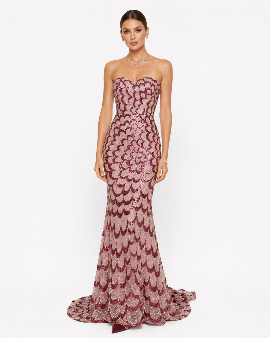 Gapeau Sequin Gown on model
