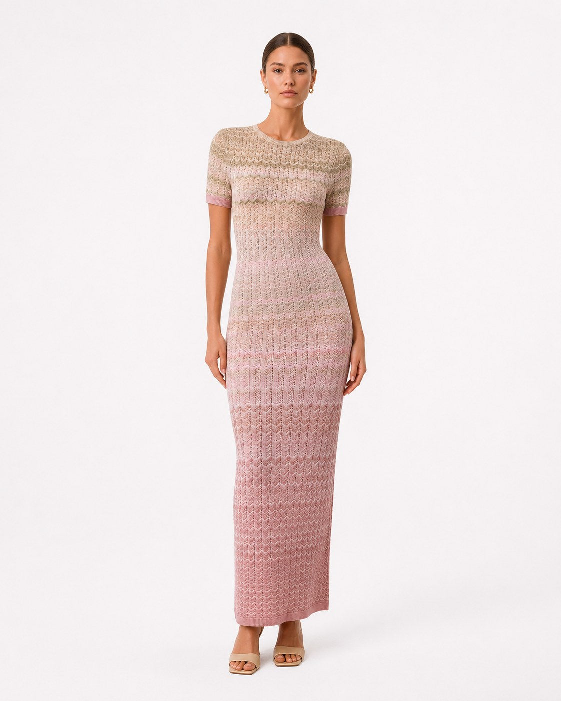 Coaraze Strick-Maxikleid mit Ombré-Effekt