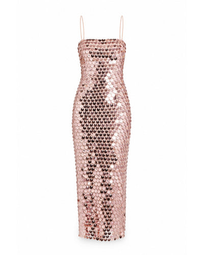 Moustiers – robe midi à sequins