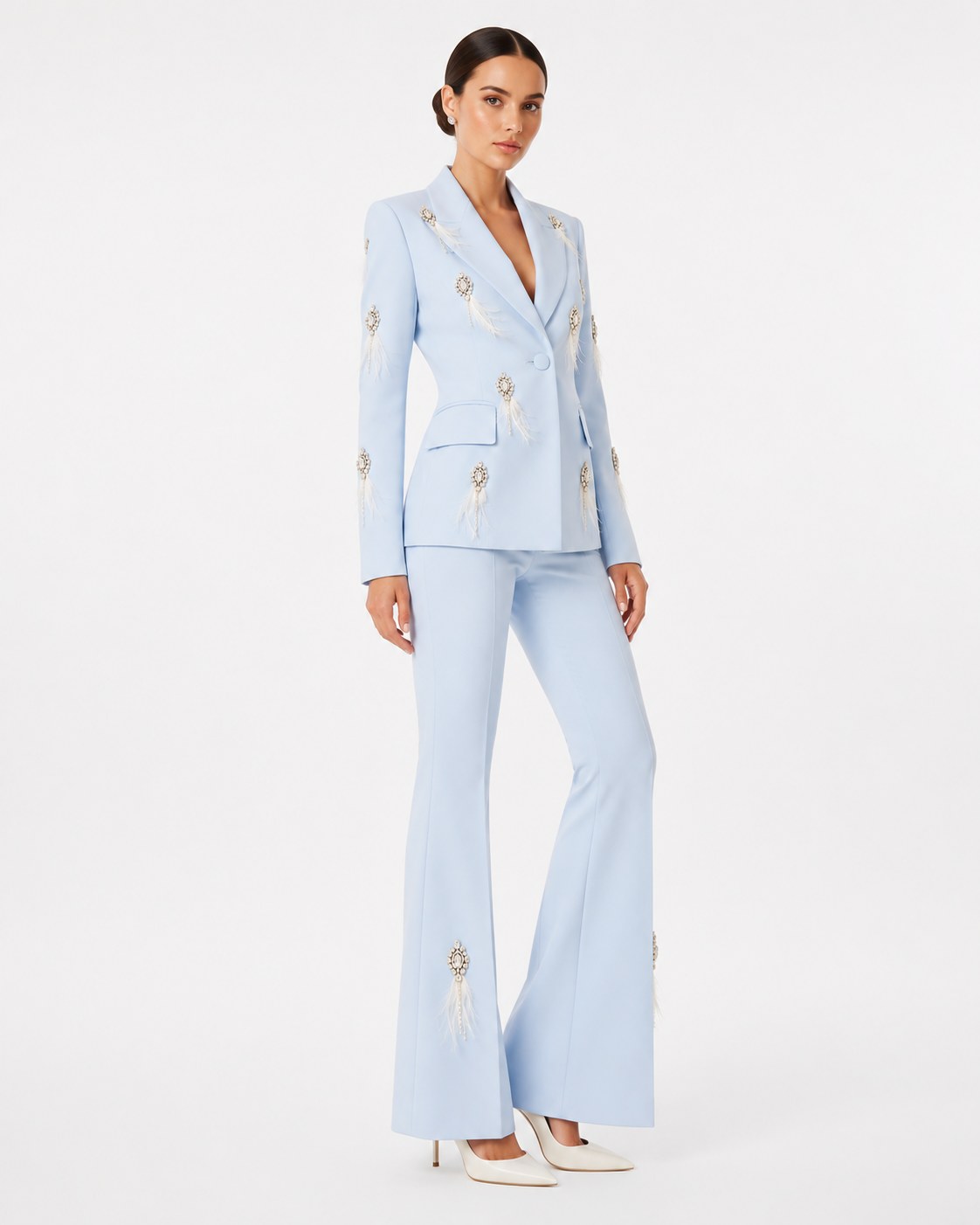 Fréjus Traje con Botones de Cristal