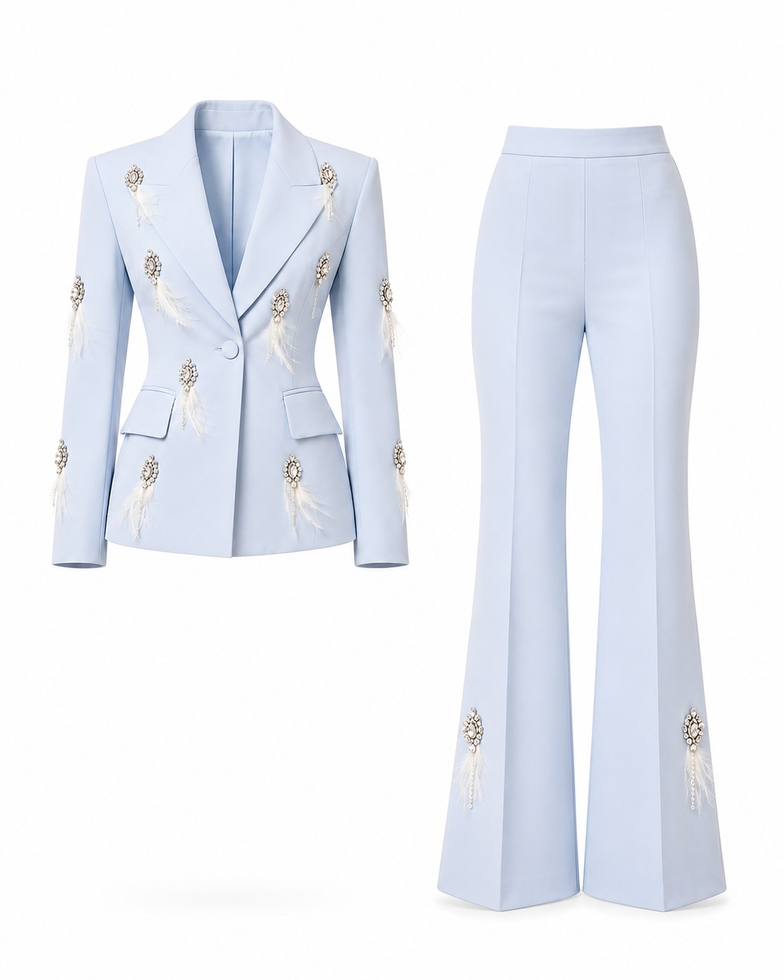 Fréjus Traje con Botones de Cristal