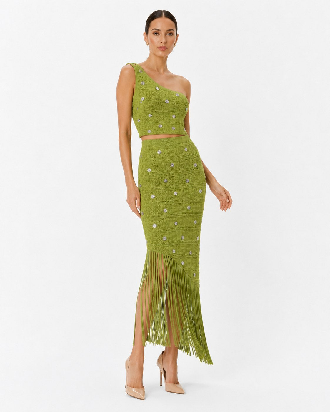 Tahiti Maxikleid mit Fransen