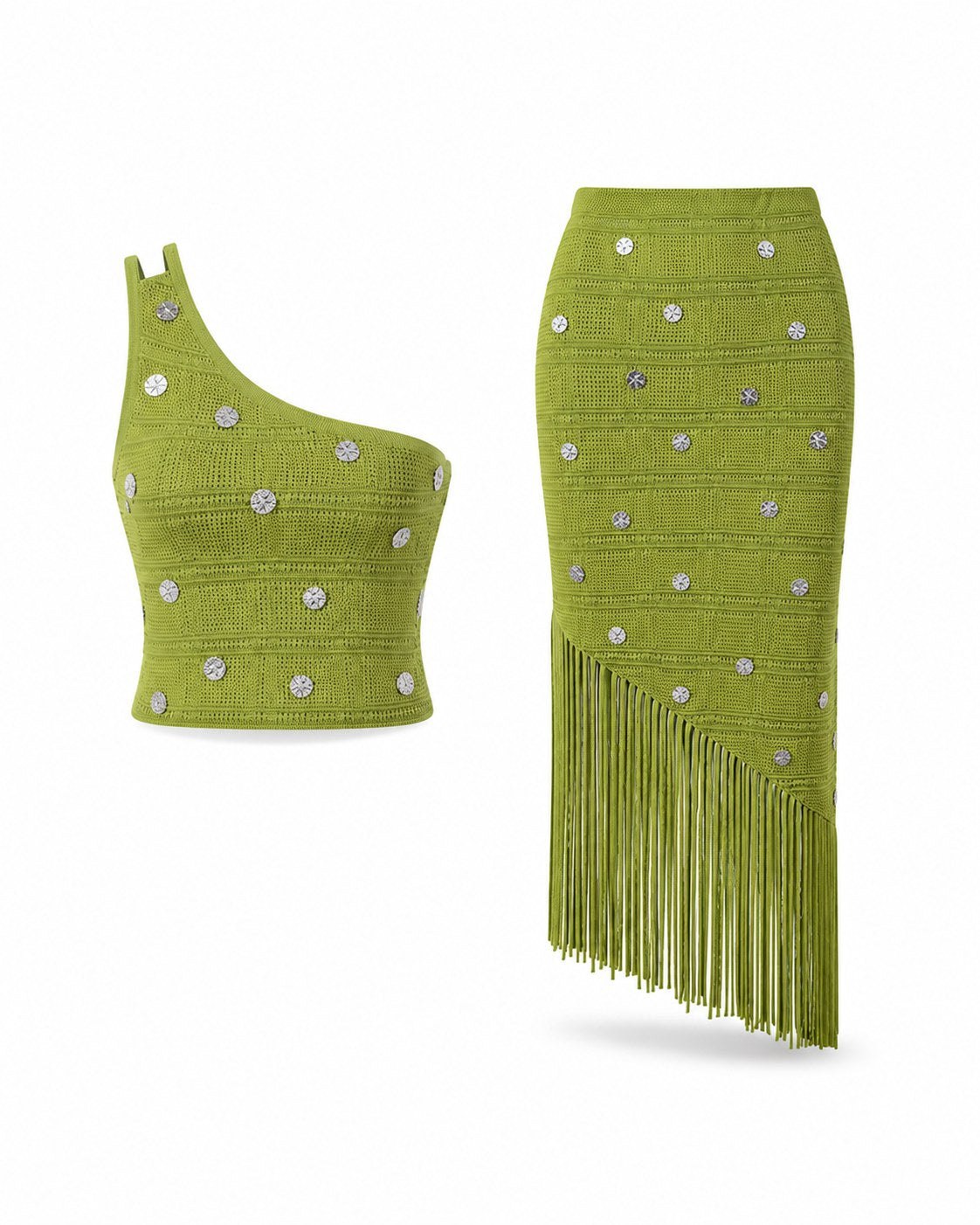 Escalet Strickset mit Fransen