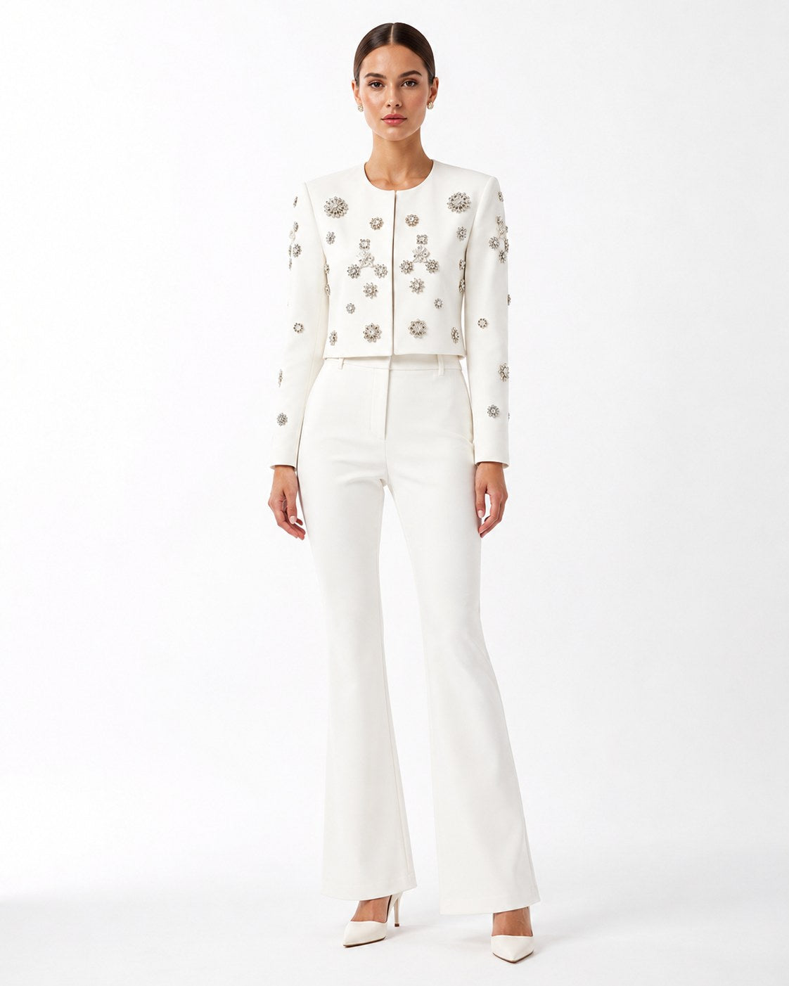 Salins Ivory Crystal Suit