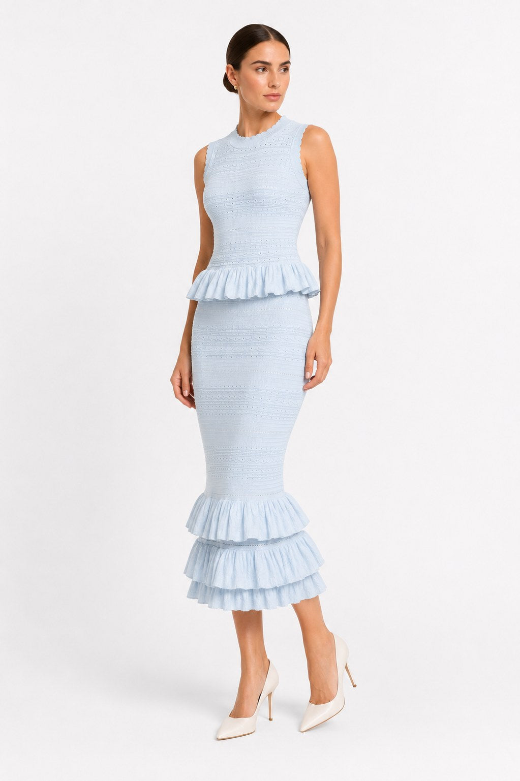 Lavandou Pointelle Midi Dress