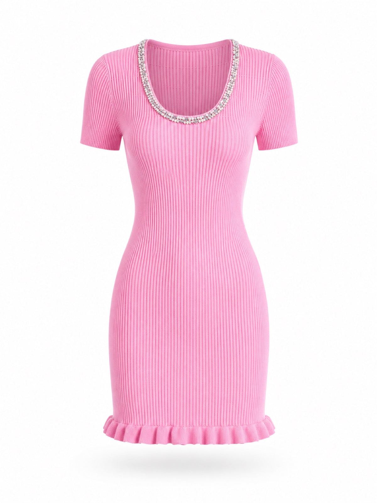Bijou Ribbed Mini Dress