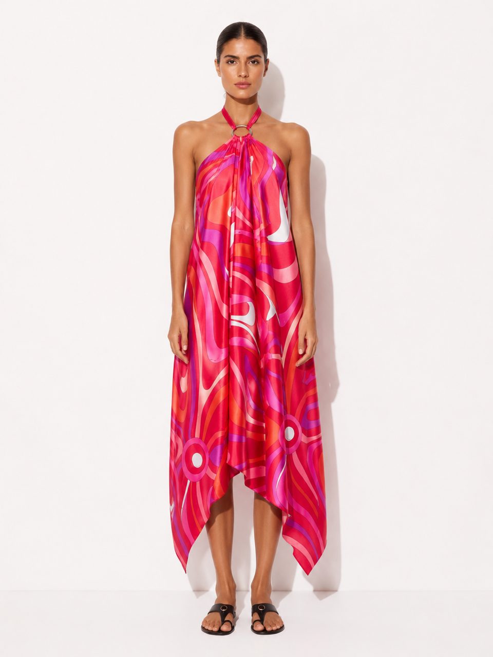 Bougainville Scarf Halter Dress