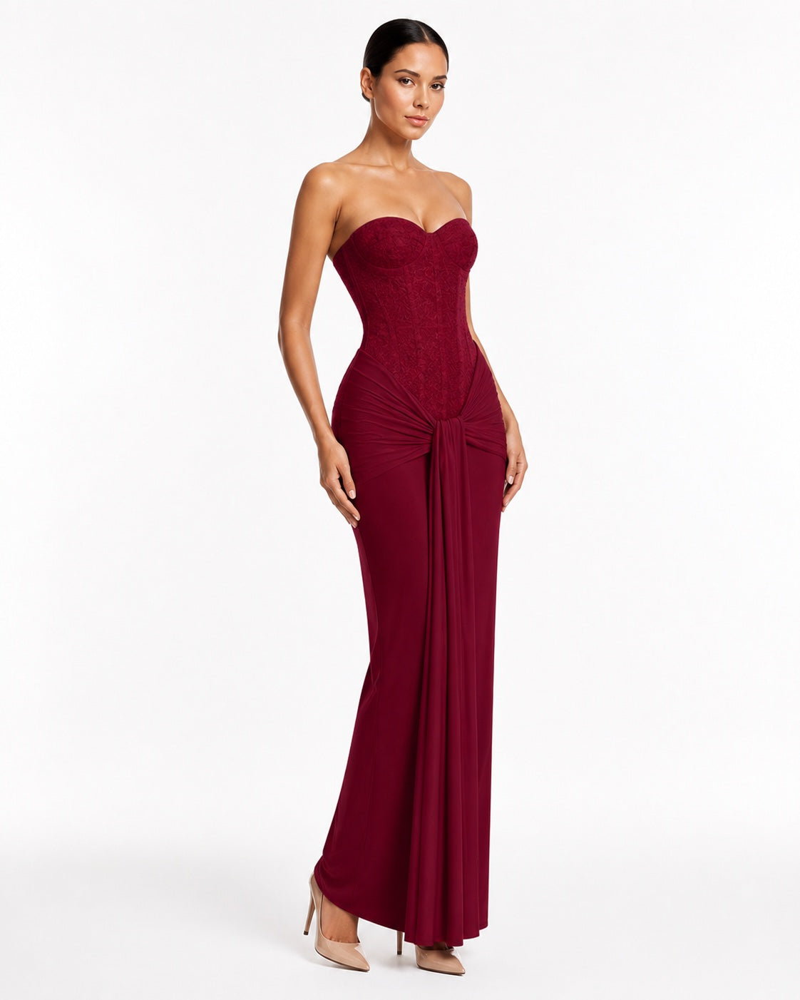 Opio Burgundy Gown