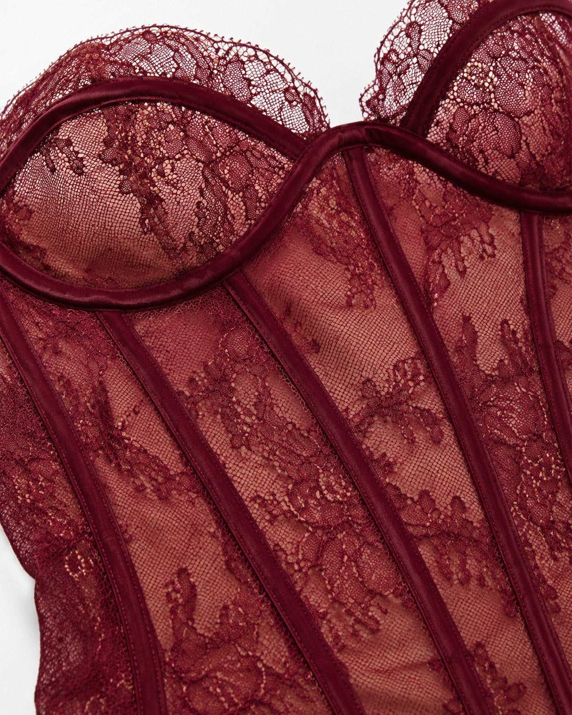 Vestido largo Contes de encaje con corpiño