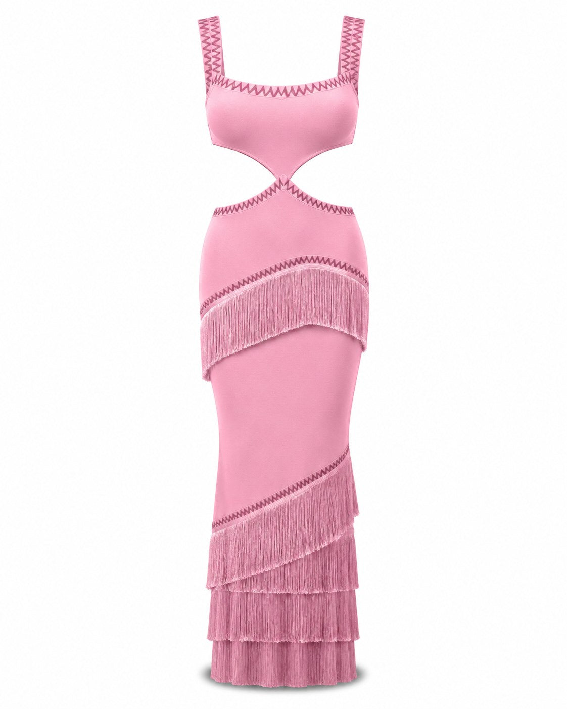 Gourdon Fringed Cutout Gown