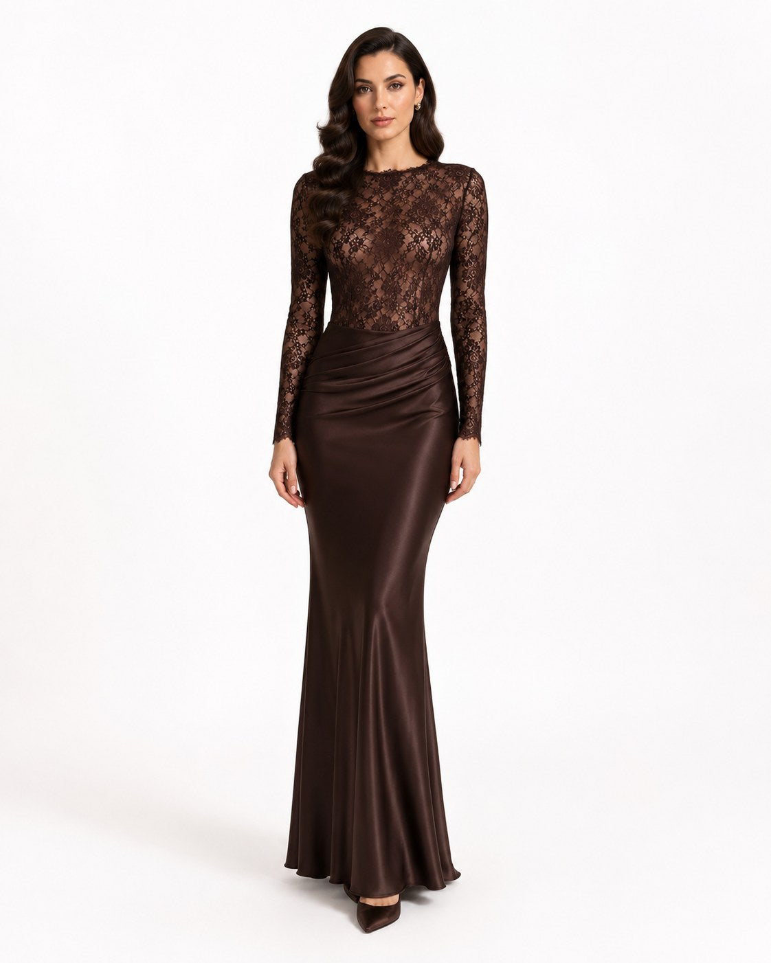 Vestido de gala de encaje Négresco