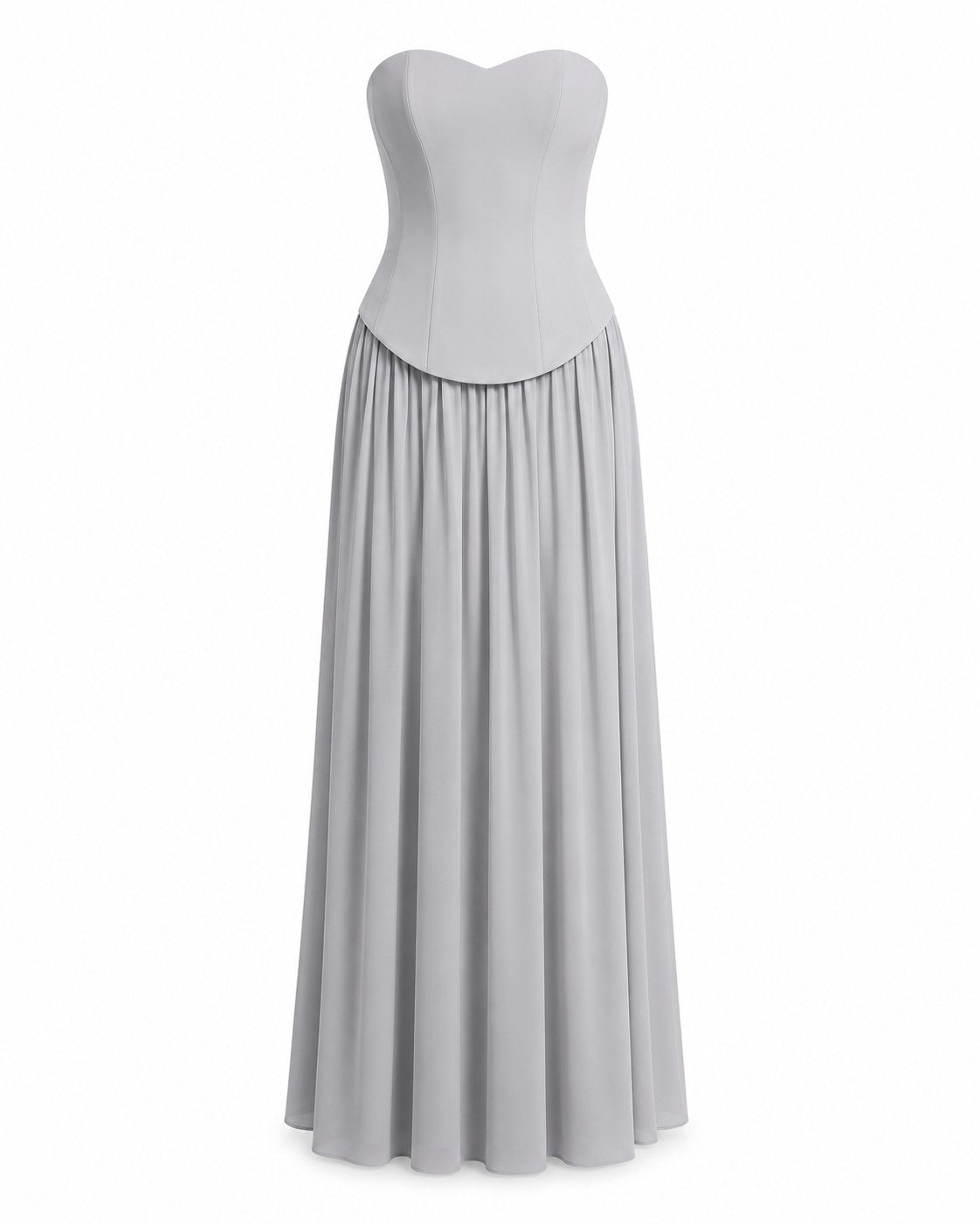 Plissee-Abendkleid Perle