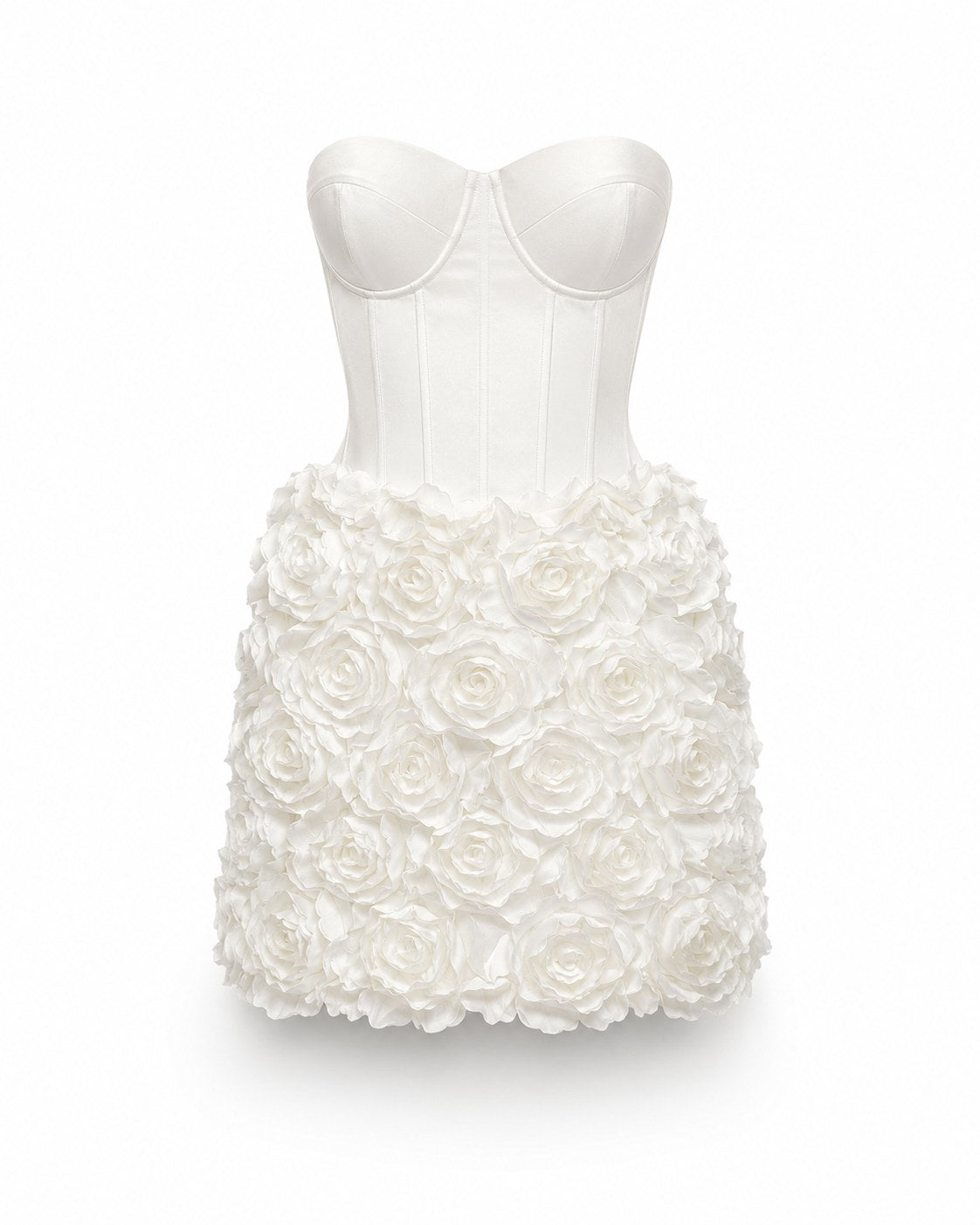 Tourrettes Rosetten-Korsett-Minikleid