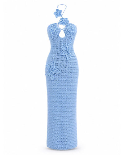 Robe longue en crochet Trigance
