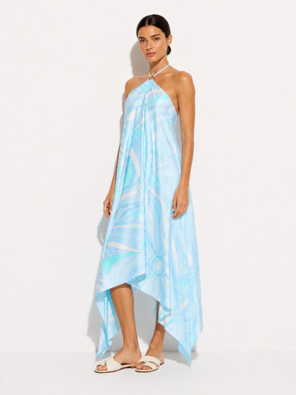 Villefranche Scarf Halter Dress