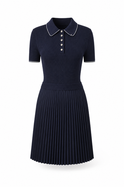 Saint-Raphaël Pleated Polo Dress