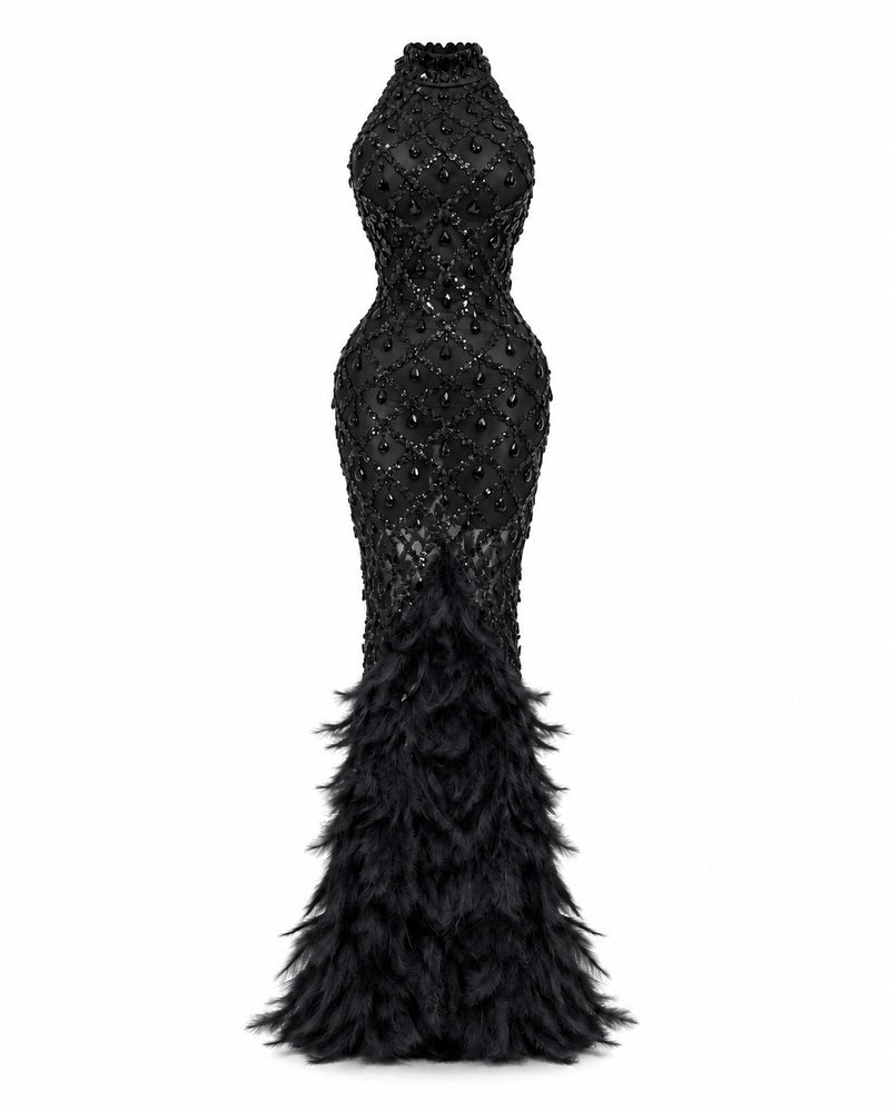 Gassin Feather Gown