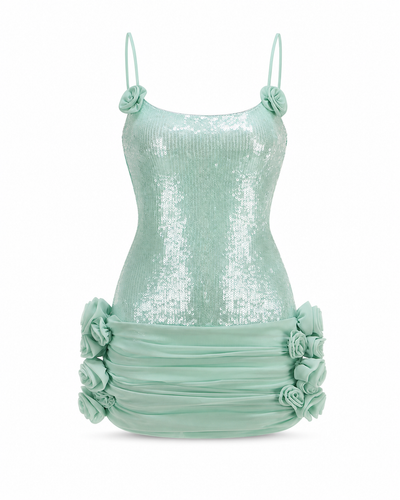 La Turbie Rosette Mini Dress