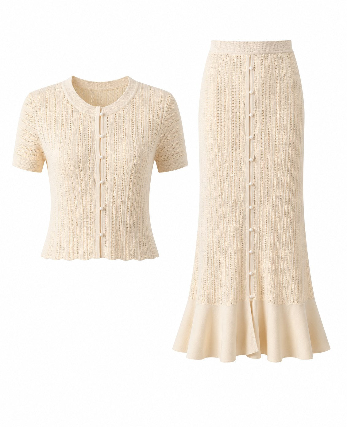 Sanary Cream Knit Set