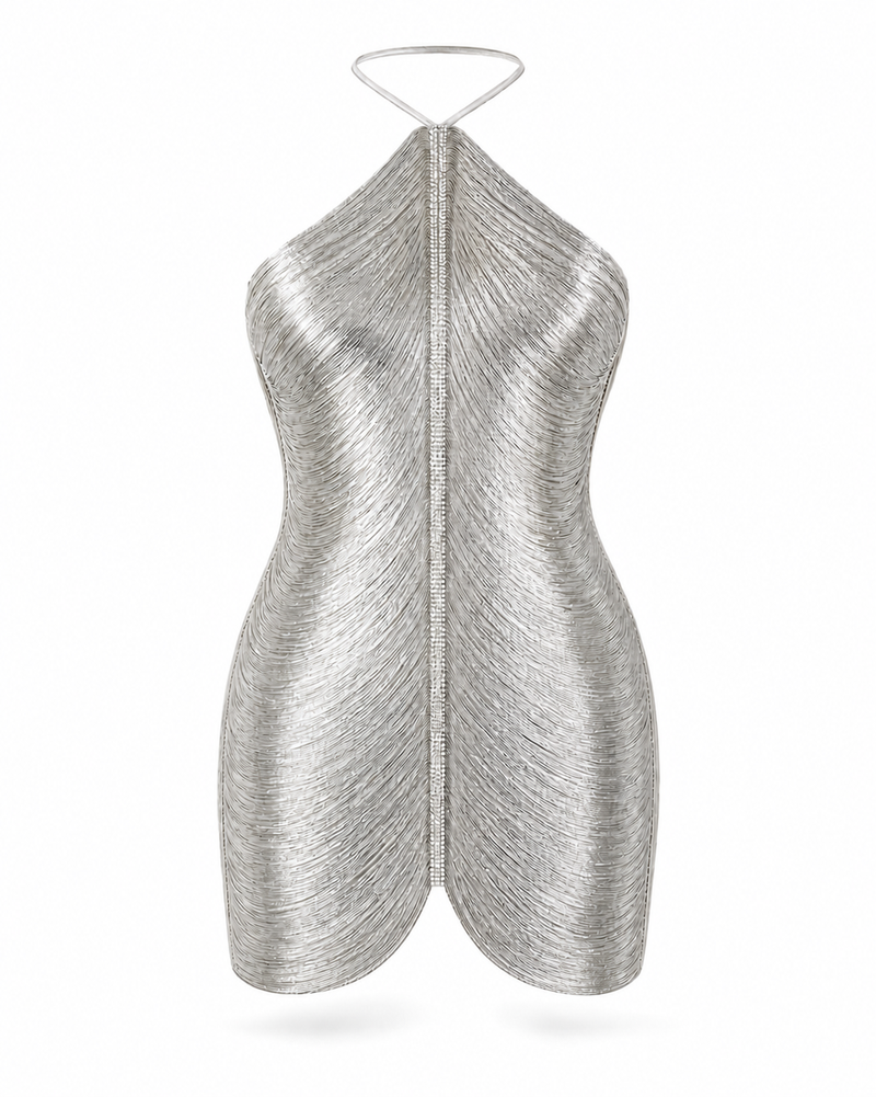Valescure Lamé Mini Dress