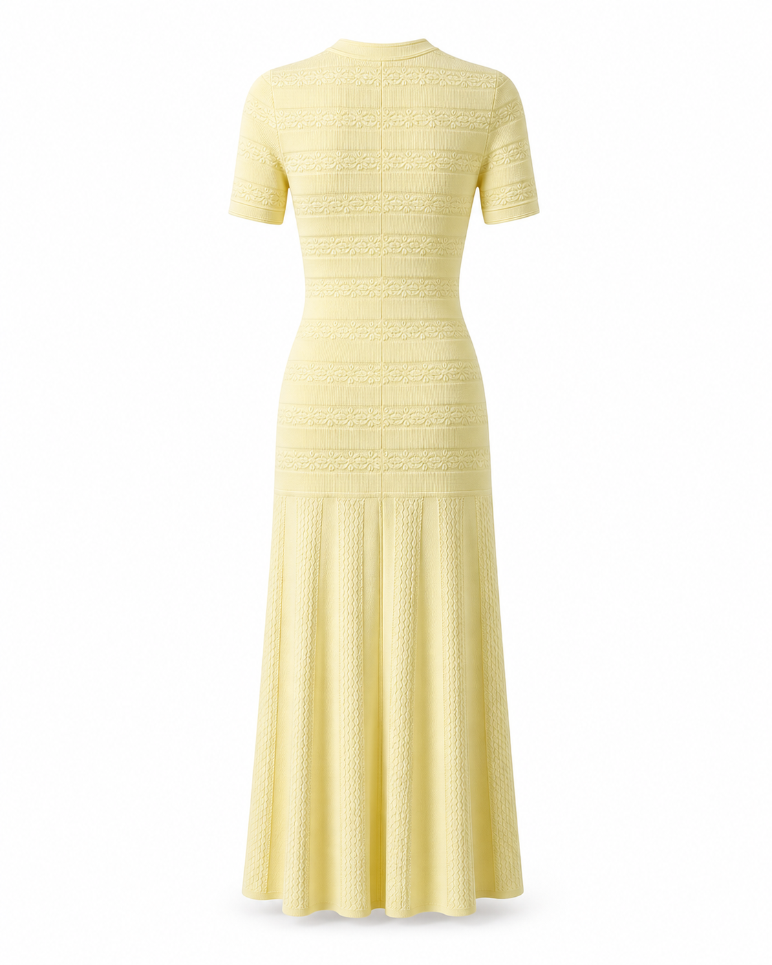 Mérindol Butter Yellow Button Knit Maxi Dress