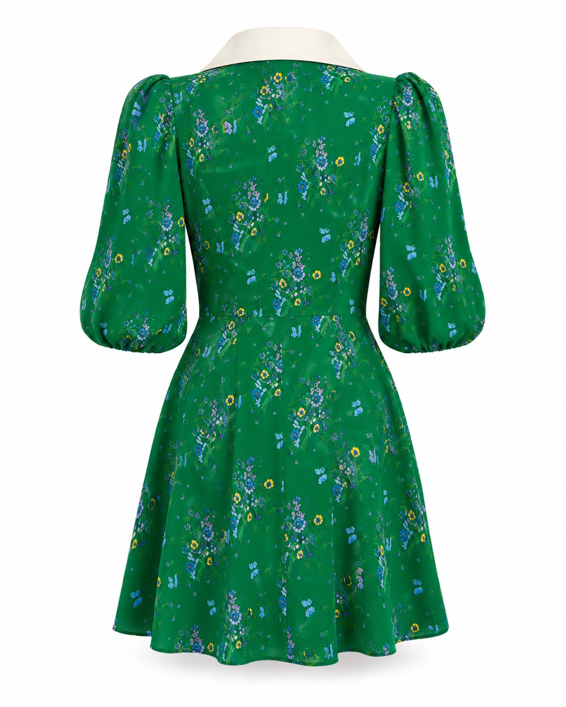 Brusc Emerald Puff Mini Dress
