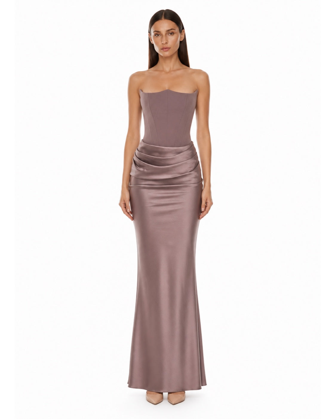 La-Môle Taupe Gown