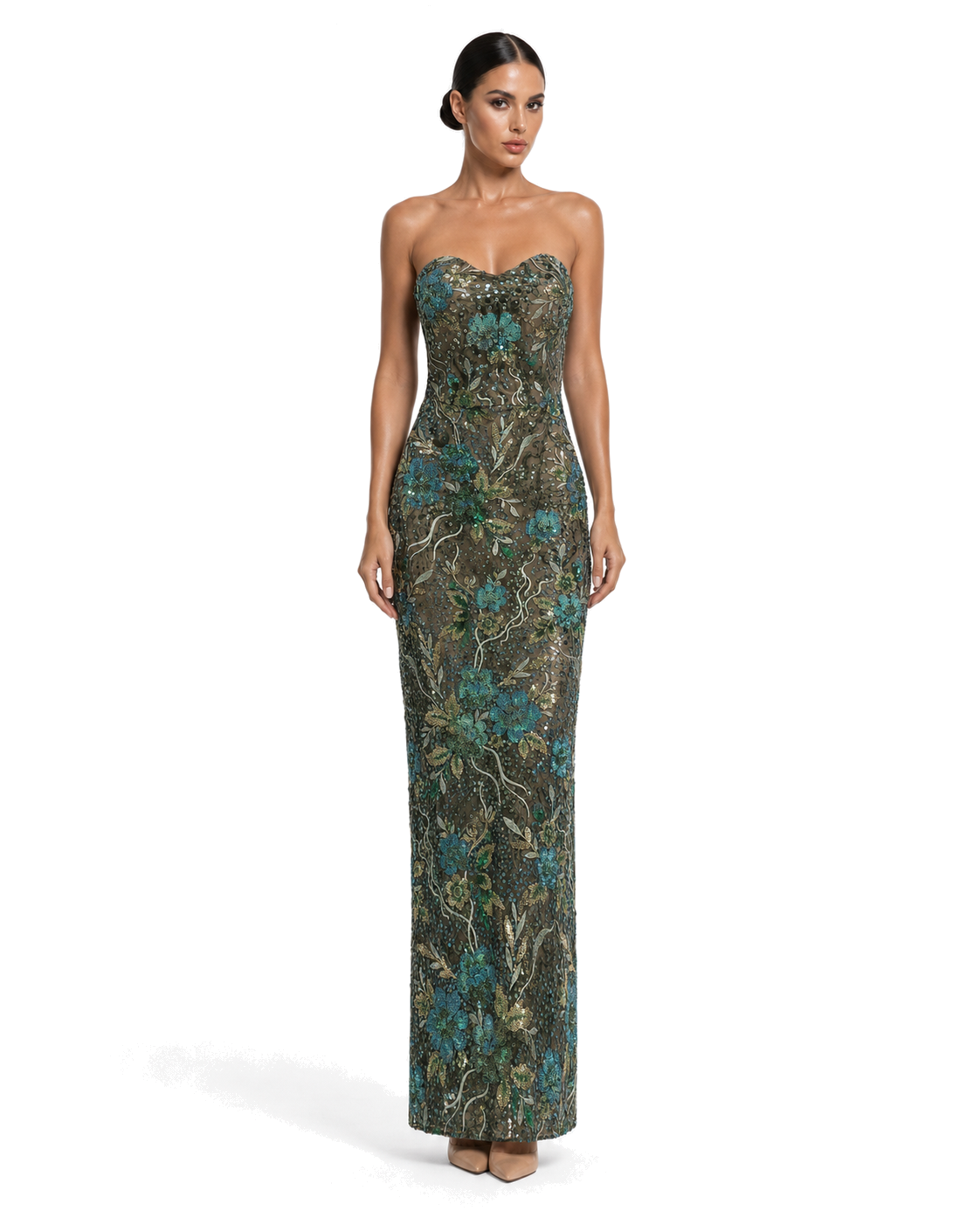Vallauris Floral Gown