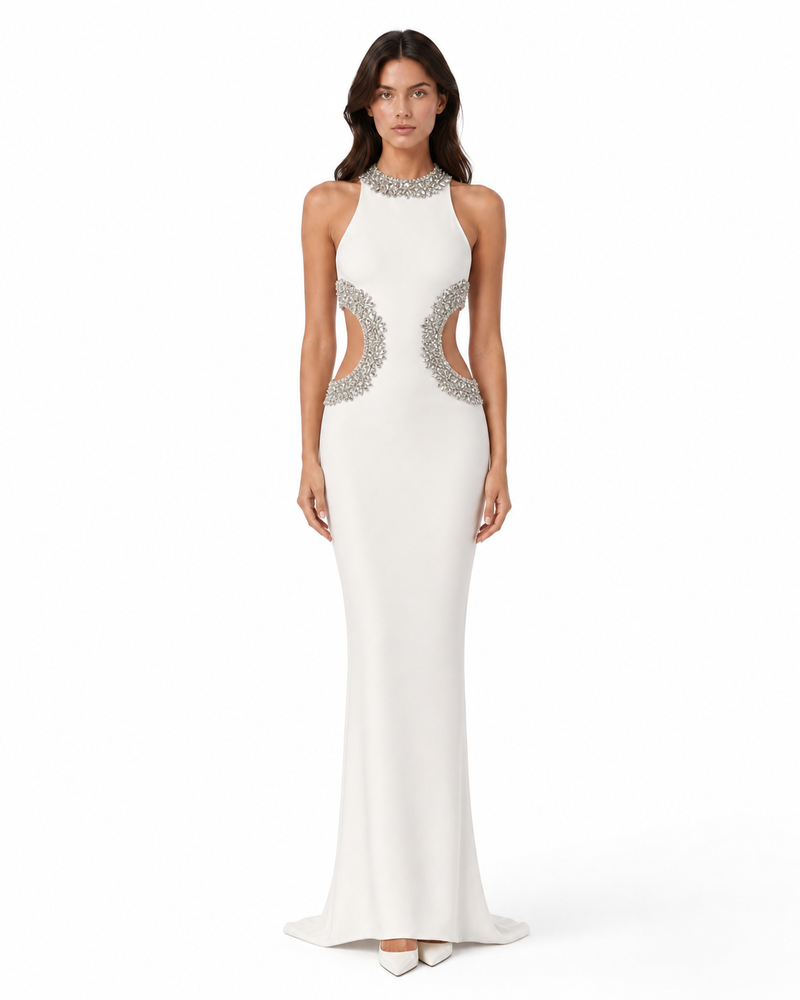 Eygalières Crystal Gown on model
