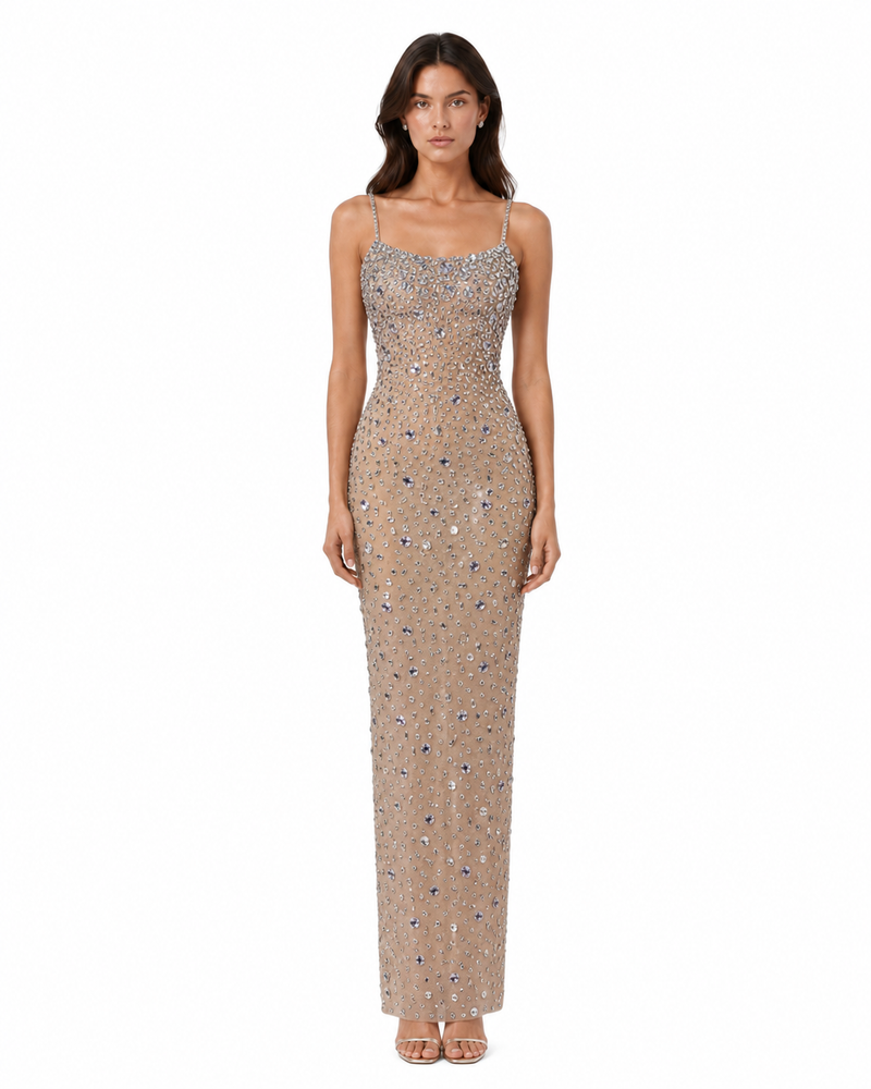 Peymeinade Crystal Gown on model