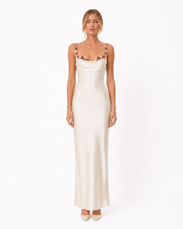 Apt Ivory Gown on model