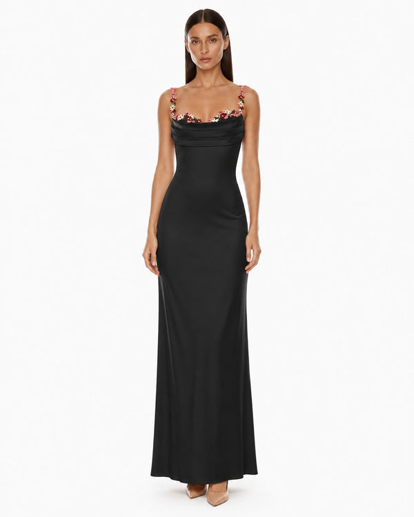 Apt Noir Gown on model