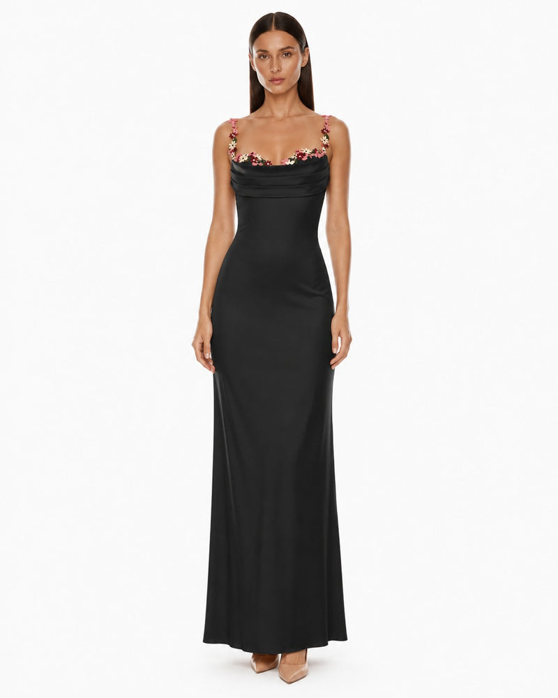 Apt Noir Gown on model
